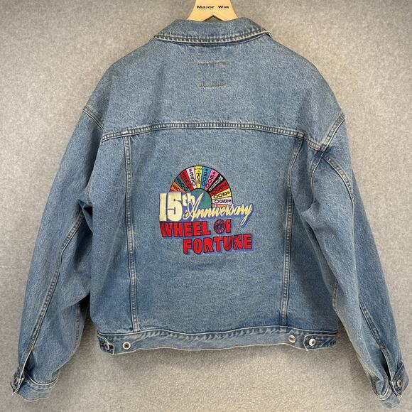 Old Navy Other - VTG Old Navy Dungarees Jacket Mens Size XL Blue Trucker 15th Wheel Of Fortune